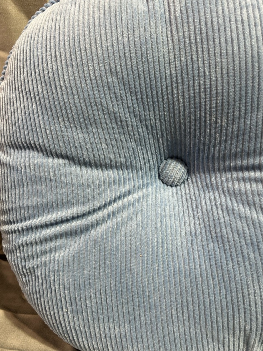 Room Essentials Round Light Blue Corduroy Accent Pillow - Picture 2 of 3